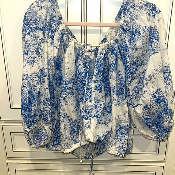 🔥🔥FIRE SALE 🔥🔥OLIVACEOUS EUC adjustable bubble top - Picture 1 of 7